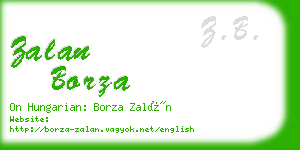 zalan borza business card